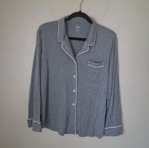 Cozy Earth Pajama Top Long Sleeve Size Medium